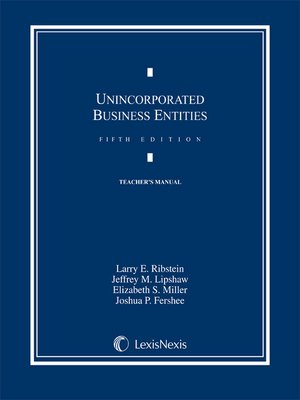 cover image of Unincorporated Business Entities